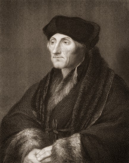 Erasmus Desiderius von Rotterdam, 1465 - 1536, a Dutch humanist, theologian, philosopher, scholar