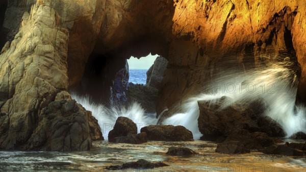 Pfeiffer Beach, rocks, Atlantic Ocean, surf, beach, California, USA, Atlantic coast, Pfeiffer