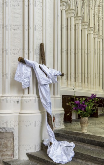 Interior photo, St Mary's Church in the old town of Stralsund, Mecklenburg-Western Pomerania,
