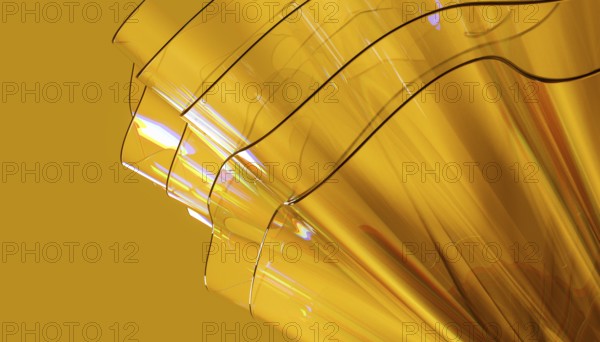 Abstract 3D render showcasing a vibrant crystal like structure with a smooth, glossy texture. The