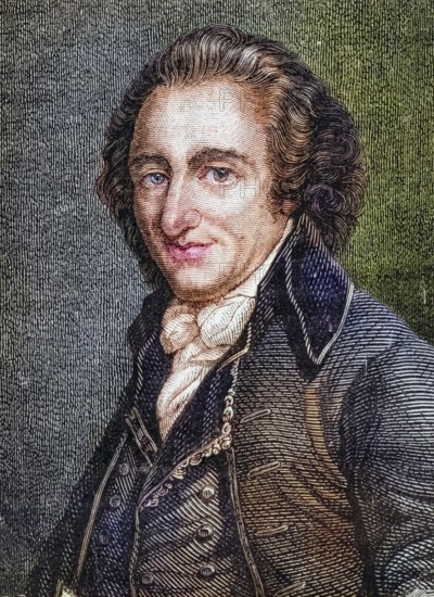 Thomas Paine, 1737-1809, English-American writer and political pamphleteer, Historical, digitally