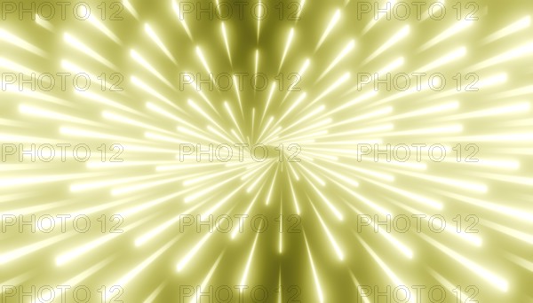 Radiant golden light beams converge into a hypnotic vortex, creating a sense of motion and depth.