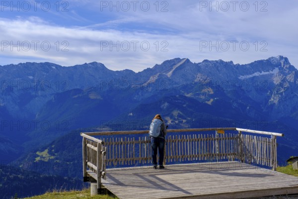 Observation platform, mountain station, am Wank, Garmisch-Partenkirchen, Werdenfelser Land, Upper