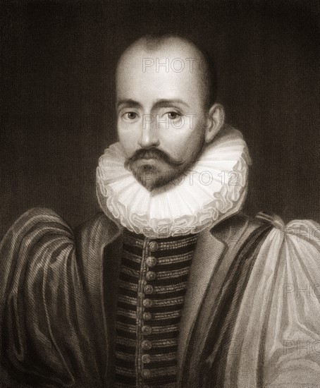 Michel Eyquem de Montaigne, 1533 - 1592, a politician, philosopher and pioneer of essay writing,