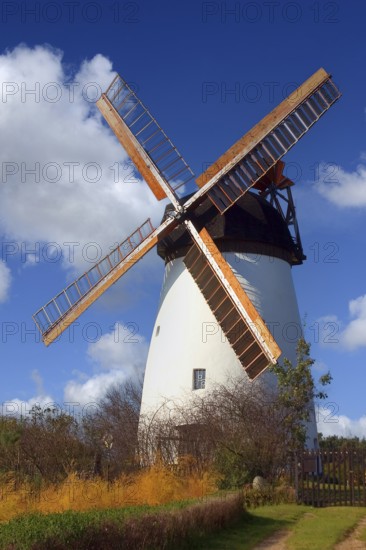 An old restored white windmill near Coswig in Saxony, mill, mills, windmill, windmills Coswig,