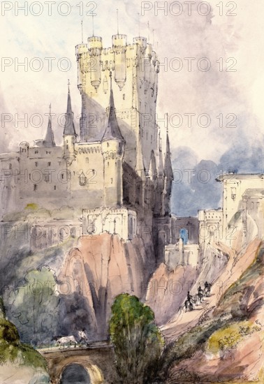 The Alcazar of Segovia, a castle in the Spanish city of Segovia in the autonomous community of