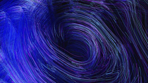 Swirling lines in varied colors create a stimulating abstract background reflecting modern