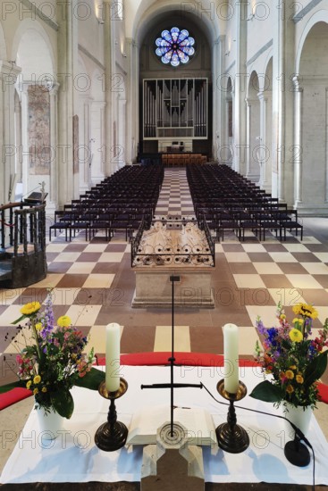 Interior photograph, central nave westwards in the cathedral, Evangelical Lutheran Cathedral Church
