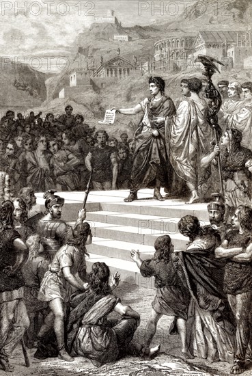 Römischer Kaiser Claudius oder Tiberius Claudius Cäsar Augustus Germanicus, erklärt Lyon zur