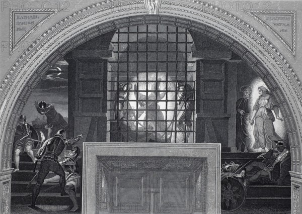 The Liberation of Peter, St. Peter, Peter, based on a painting by Raphael, Vatican, Rome, Italy,
