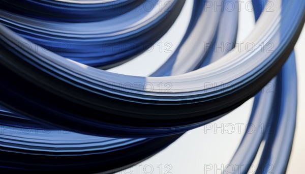 This image features a captivating 3D render of a dynamic attractor with swirling blue and white