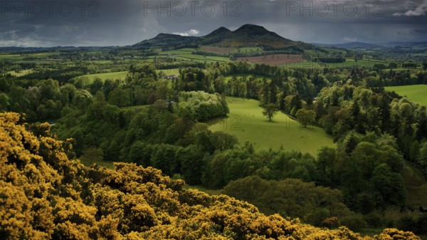 Europe, Scotland, Great Britain, England, landscape, Scott's view, viewpoint near Bemersyde, after