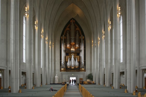 Iceland, Hallgrimm's Church, interior, Europe, Reykjavik, Europe