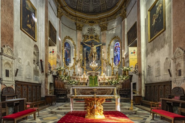 Altar of Sainte-Marie Cathedral in Bastia, Corsica, France