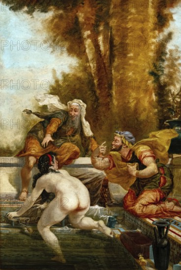 Susanna in the bath, also known as Susanna and the two elders, the biblical story of the rescue of