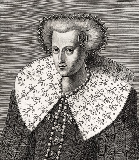 Anne of Denmark, 1574 –1619, Queen of Scotland, England and Ireland by marriage to King James VI