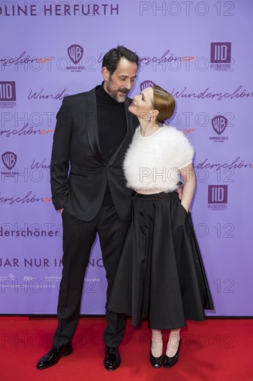 Christopher Doll and Karoline Herfurth at the premiere of the film Wunderschöner at Berlin's Zoo