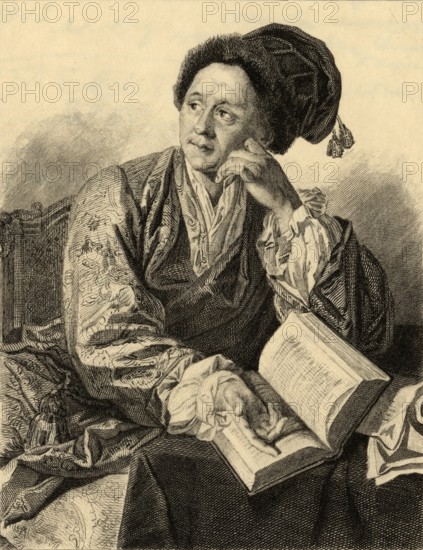 Bernard le Bovier de Fontenelle, 1657-1757, French poet and philosopher. Photo etching after the