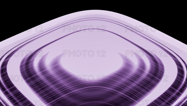 A digital 3D render depicting a swirling purple hologram with dynamic waves, creating an illusion
