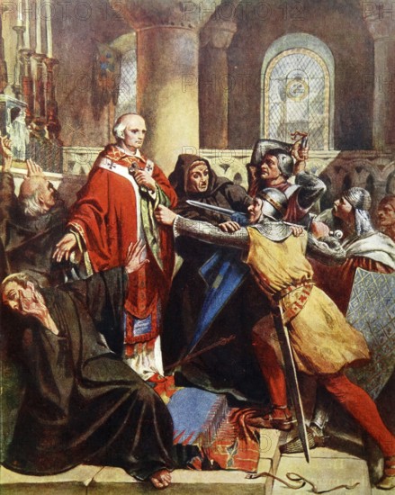 Death of Thomas Beckett. Thomas Becket, 1118 - 29 December 1170, Archbishop of Canterbury from 1162