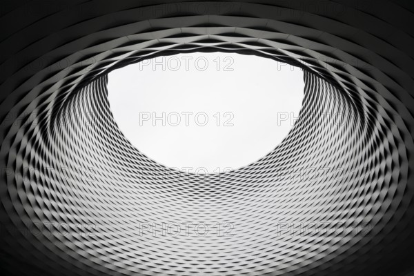Hall ceiling, modern architecture, new Messe Basel building, architects Herzog and de Meuron,