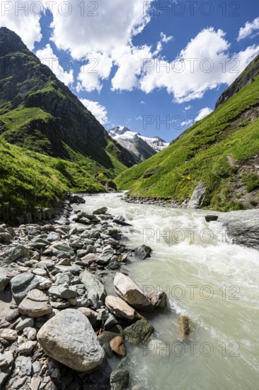 Isel mountain stream in the Umbaltal valley, Venediger Group, Hohe Tauern National Park, East