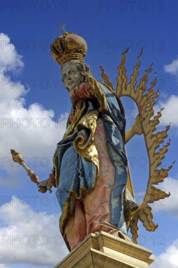 montage, photomontage, (M) Germany, Baden-Württemberg, Ladenburg, Mariensäule, Holy Mary, Holy