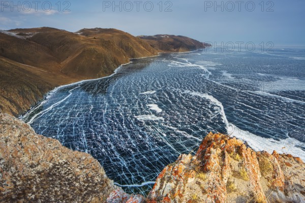 Russia, Siberia. Situated in south-east Siberia, the 3.15-million-ha Lake Baikal is the oldest (25