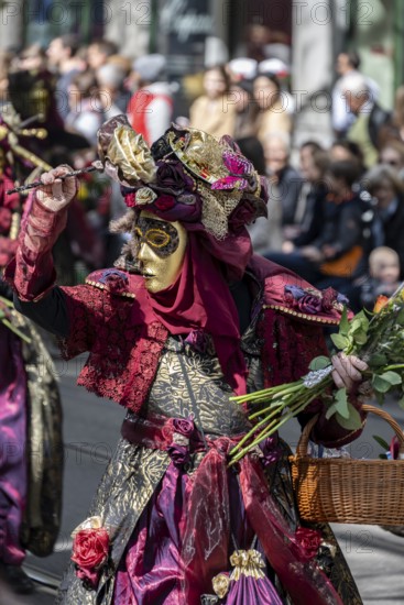 Participants dressed up as jesters from the guest canton of Schwyz, jesters' symposium of the