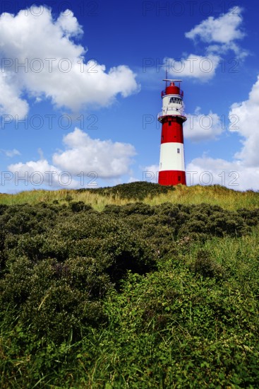 The electric lighthouse of Borkum, island Baltrum, Lower Saxony, Federal Republic of Germany