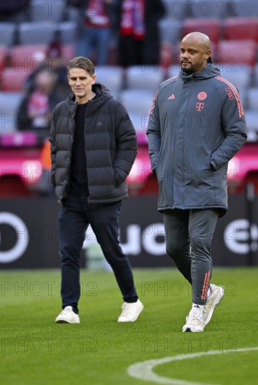 Coach coach Vincent Kompany FC Bayern Munich FCB and sports director Christoph Freund FC Bayern
