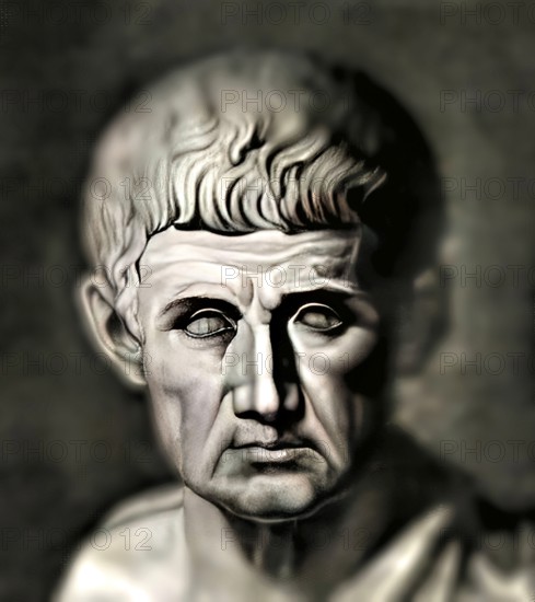 Aristotle, 384-322 BC, ancient Greek philosopher and scientist, digitally altered