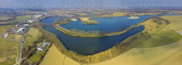 Offstein sewage ponds, ponds of a sugar factory in Rheinand-Pfalz, bird sanctuary, Roxheimer