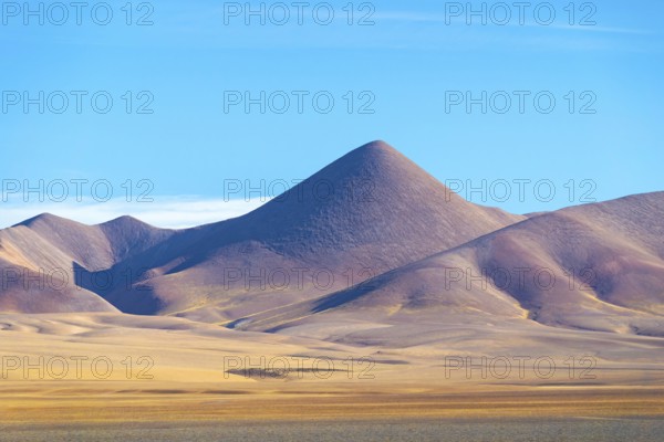 A tranquil landscape showcasing the serene beauty of La Puna in the Argentinian highlands,