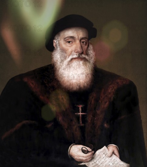 Vasco da Gama, c. 1460s – 1524, Portuguese explorer, digitally edited