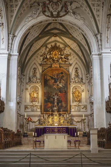 The magnificent Baroque high altar in the choir room of Constance Cathedral with its central