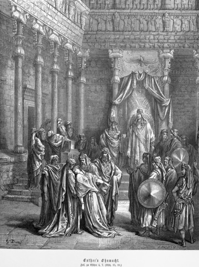 Addition to the book Esther or Esther chapter 15, verse 10, Esther's impotence in the king's