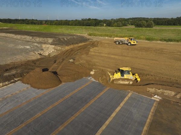Haltern-Marl, North Rhine-Westphalia, Germany - Lippe, flood protection in the