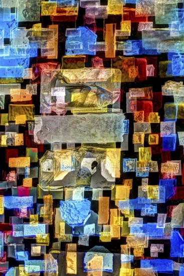 Creative shot, abstract, glass blocks, creative, colourful, colourful, all over, background,