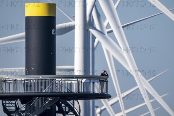 Viewing platform at Landtong Rozenburg wind farm, Noordzeeweg, Paal 83 watchtower 22 meters high,