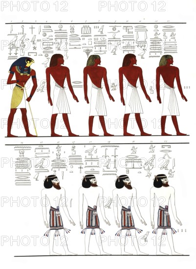 The different kinds of men known to the Egyptians, depicted in the tomb of Menphtah I. The first