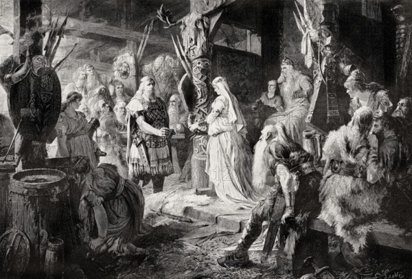 Frithjof at King Ring, king of Ringerike, Frithjof's Saga