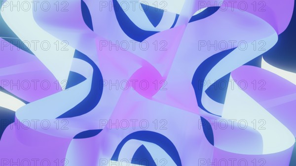 Bright neon lights form dynamic shapes that intertwine, showcasing an artistic blend of color and