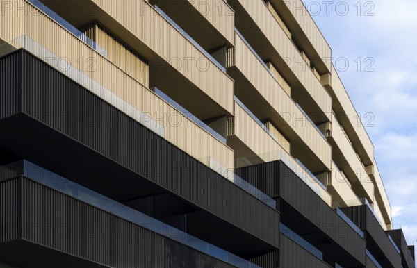Modern architecture emphasizing sustainability. It features innovative design elements such as