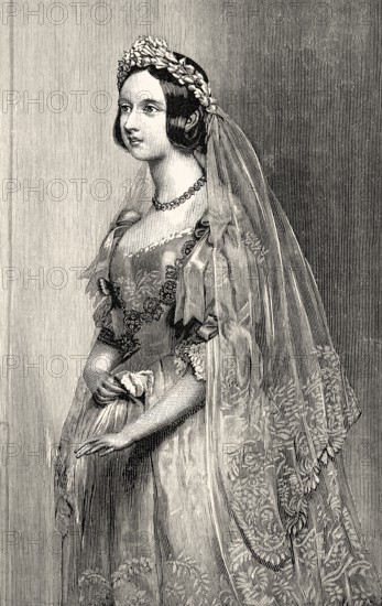 The wedding dress of Queen Victoria, Victoria or Alexandrina Victoria, 1819 - 1901, Queen of the