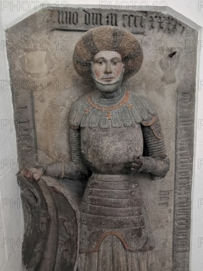 Tombstone of the knight Albrecht von Bach, Morizkirche, Evangelical Lutheran Town Church of St.