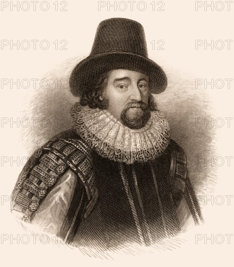 Francis Bacon oder Baron Baco of Verulam, 1561 - 1626, englischer Philosoph, Staatsmann und