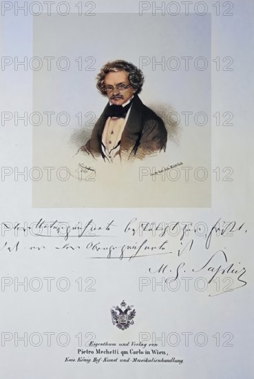 Moritz Gottlieb Saphir (born 8 February 1795 in Lauschbrünn near Stuhlweißenburg, died 5 September