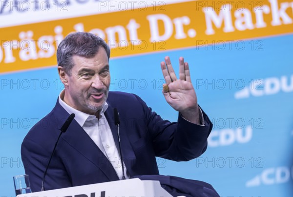 Markus Söder with volcanic greetings from the space series Star Trek. 38th federal party congress