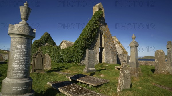 Europe, Scotland, Great Britain, England, landscape, Durness, ruin, chapel, cemetery, grave, Donald